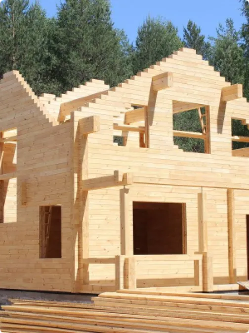 Строительство дома из клеёного бруса