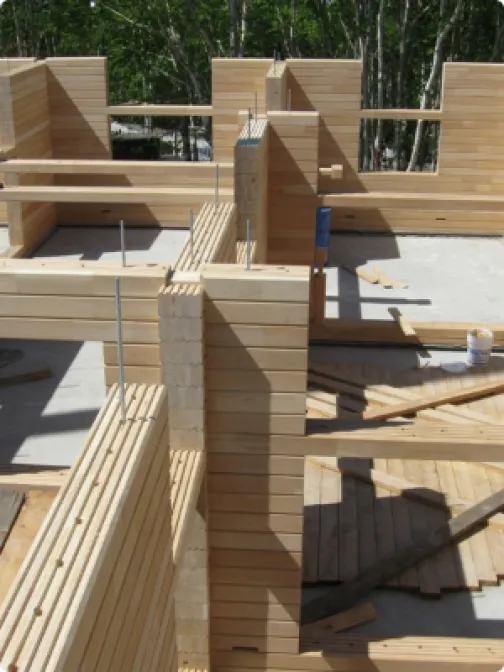 Точная укладка клеёного бруса