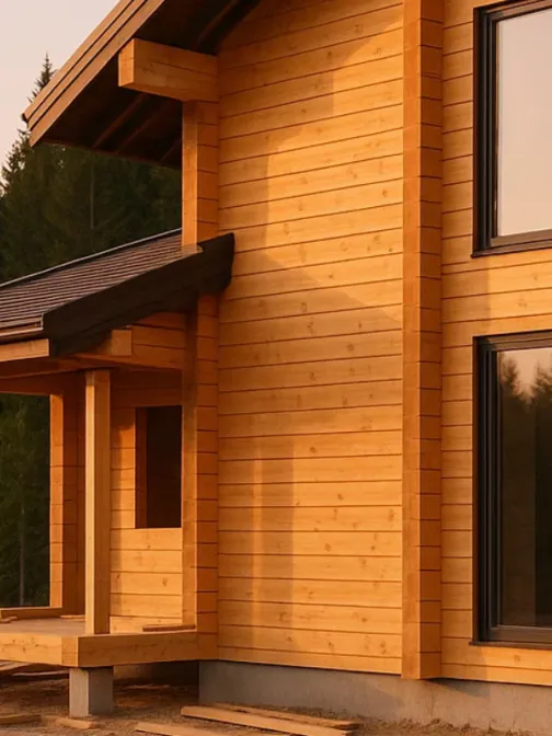 Строительство дома из клеёного бруса