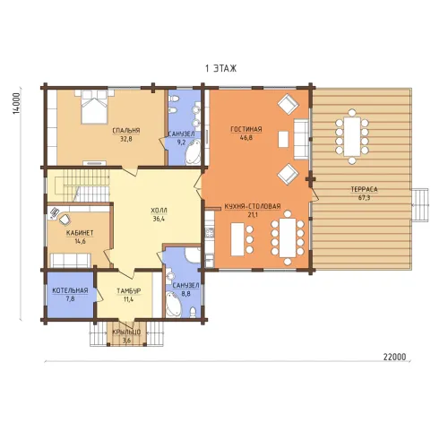 Планировка дома Падерино